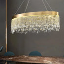 Decorbites crystal chandelier luxury gold tiered dining room light