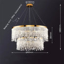 Decorbites crystal chandelier luxury gold tiered dining room light