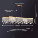 Decorbites crystal chandelier luxury gold tiered dining room light