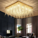 Luxury gold square decorbites crystal chandelier for living room