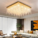 Luxury gold square decorbites crystal chandelier for living room