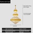 DecorBites™ Crystal Chandelier: Luxury High School High-End Living Room Light Fixture