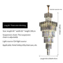 DecorBites™ Crystal Chandelier: Luxury Lighting for Living Room, Villa, Exhibition Hall