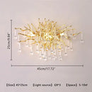 Luxury gold crystal chandelier living room branching droplet light