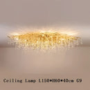 Luxury gold crystal chandelier living room branching droplet light