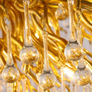Luxury gold crystal chandelier living room branching droplet light