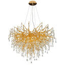 Luxury gold crystal chandelier living room branching droplet light