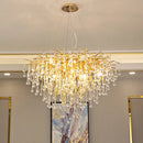 Luxury gold crystal chandelier living room branching droplet light