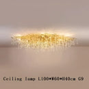 Luxury gold crystal chandelier living room branching droplet light