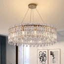 Modern gold crystal chandelier living room pendant light