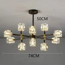 DecorBites™ Crystal Chandelier: Luxury Living Room & Bedroom Pendant Light