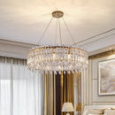 Modern gold crystal chandelier living room pendant light