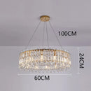 Modern gold crystal chandelier living room pendant light