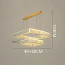 DecorBites™ Crystal Chandelier: Luxury Living Room & Bedroom Pendant Light