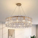 Modern gold crystal chandelier living room pendant light