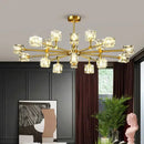 DecorBites™ Crystal Chandelier: Luxury Living Room & Bedroom Pendant Light