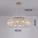 Modern gold crystal chandelier living room pendant light