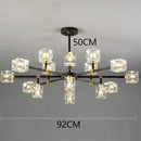 DecorBites™ Crystal Chandelier: Luxury Living Room & Bedroom Pendant Light