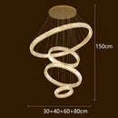 Modern gold multi tier crystal chandelier living room pendant light