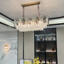Luxury gold and gray crystal chandelier living room lighting