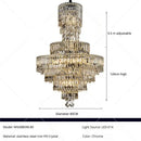 Modern luxury multi tiered crystal chandelier living room lighting