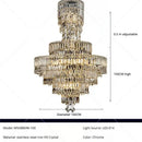Modern luxury multi tiered crystal chandelier living room lighting