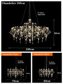 DecorBites™ Crystal Chandelier: Luxury Modern Starry Ceiling Light for Living Room, Bedroom, Restaurant