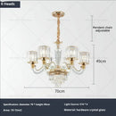 Decorbites crystal chandelier gold glass prism lamp for living room