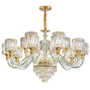 Decorbites crystal chandelier gold glass prism lamp for living room
