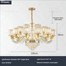 Decorbites crystal chandelier gold glass prism lamp for living room