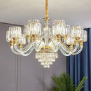 Decorbites crystal chandelier gold glass prism lamp for living room