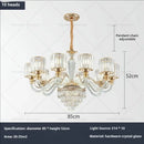 Decorbites crystal chandelier gold glass prism lamp for living room