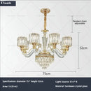 Decorbites crystal chandelier gold glass prism lamp for living room
