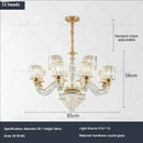 Decorbites crystal chandelier gold glass prism lamp for living room