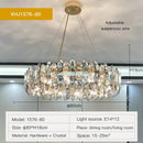 Luxury nordic gold decorbites crystal chandelier for living room