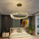 Golden spiral decorbites crystal chandelier for living room