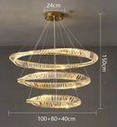 Golden spiral decorbites crystal chandelier for living room