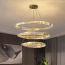 Golden spiral decorbites crystal chandelier for living room
