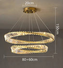 Golden spiral decorbites crystal chandelier for living room
