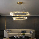 Golden spiral decorbites crystal chandelier for living room