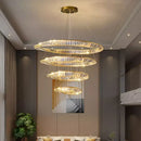 Golden spiral decorbites crystal chandelier for living room