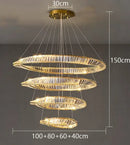 Golden spiral decorbites crystal chandelier for living room