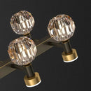 Decorbites crystal chandelier gold linear dining room globe light