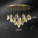 DecorBites™ Crystal Chandelier: Luxury Pendant Light for Living and Dining Room