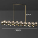 Decorbites crystal chandelier gold linear dining room globe light