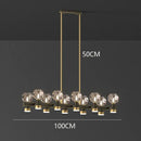 Decorbites crystal chandelier gold linear dining room globe light
