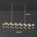 Decorbites crystal chandelier gold linear dining room globe light