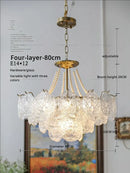 DecorBites™ Crystal Chandelier: Modern Chic Pearl Light for Elegant Home Decor