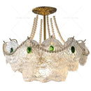 DecorBites™ Crystal Chandelier: Modern Chic Pearl Light for Elegant Home Decor