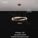 Modern gold double ring decorbites crystal chandelier living room